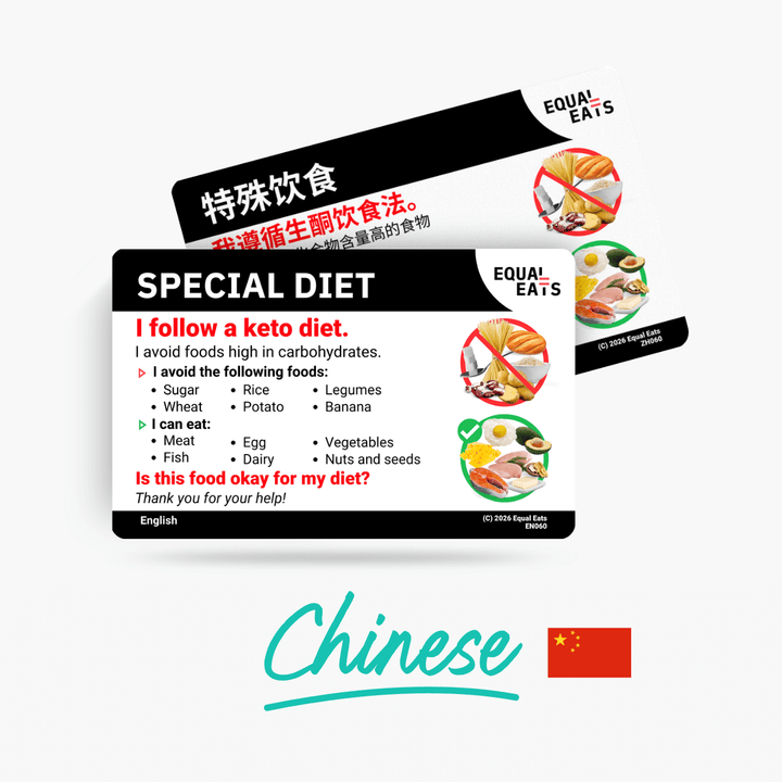 Simplified Chinese Keto Diet Card