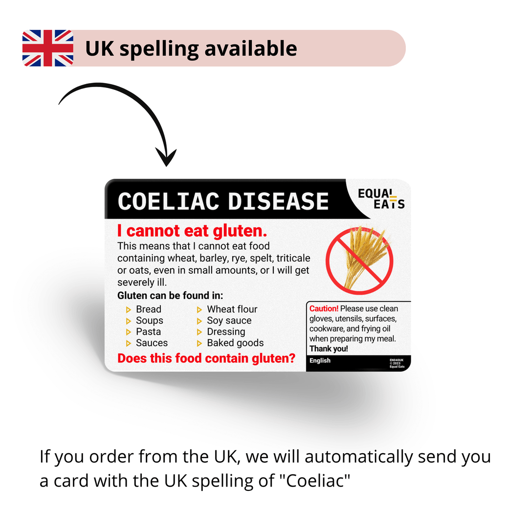 Coeliac Disease Translation Card