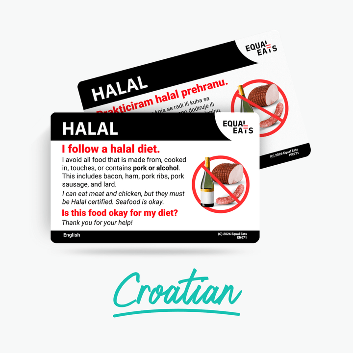 Croatian Halal Diet Card