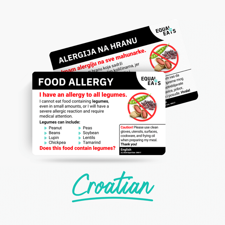 Croatian Legume Allergy Card