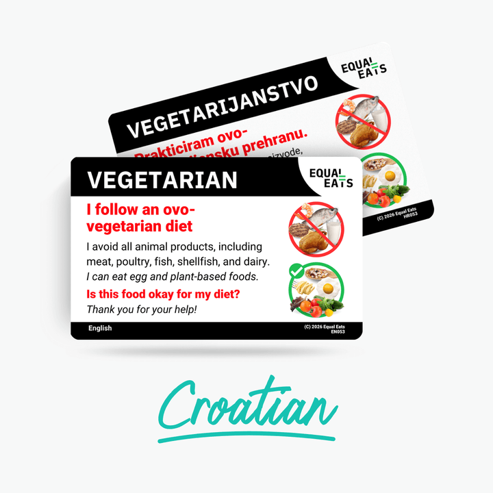 Croatian Ovo Vegetarian Card