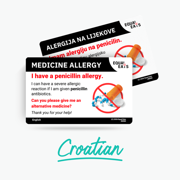 Croatian Penicillin Allergy Card