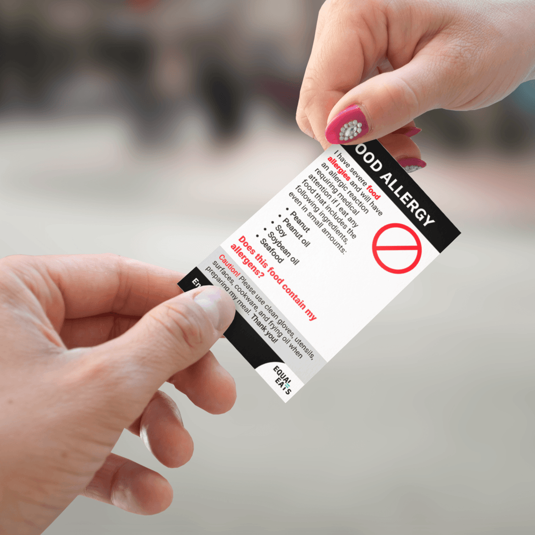 Printable Customized Food Allergy Card (PDF Download)