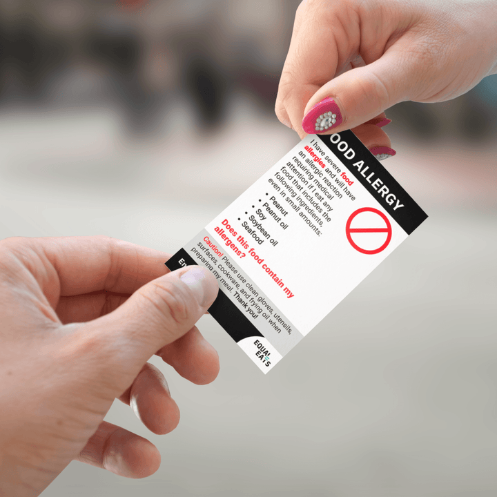 Printable Customized Food Allergy Card (PDF Download)