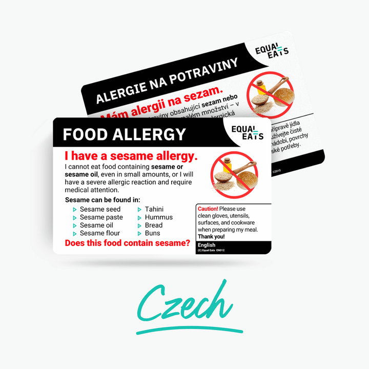 Czech Sesame Allergy Card