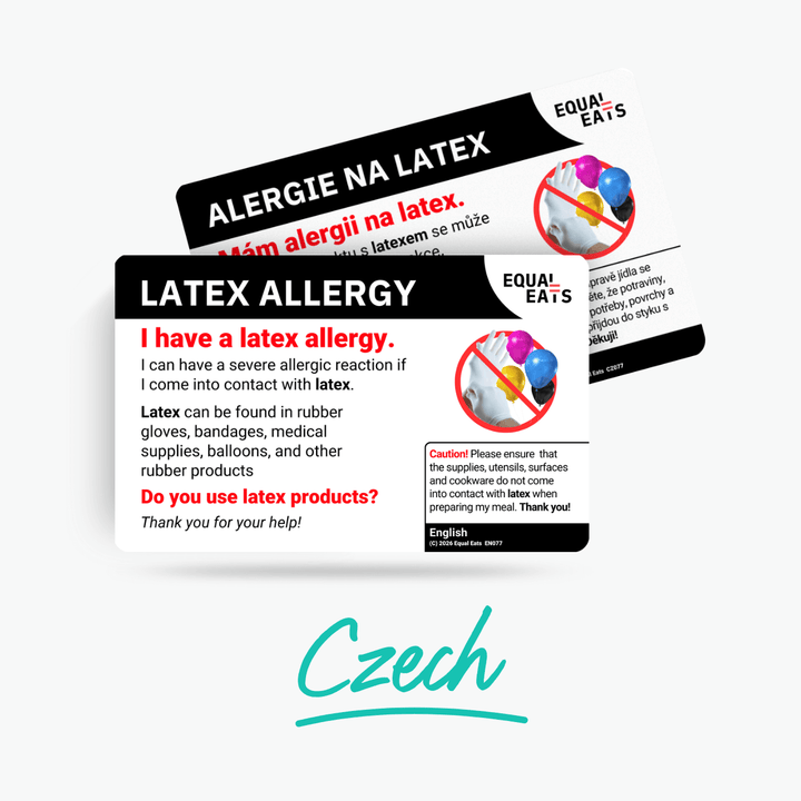 Czech Latex Allergy Card