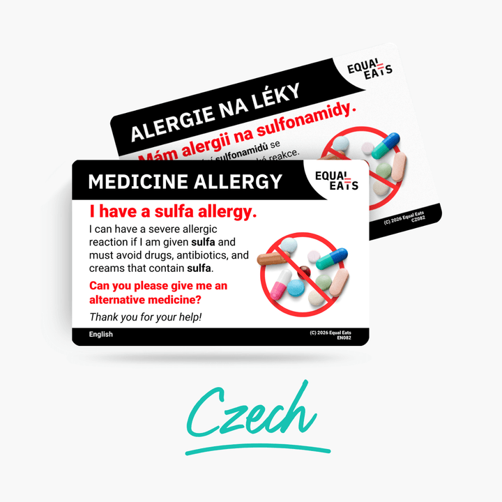 Czech Sulfa Allergy Card