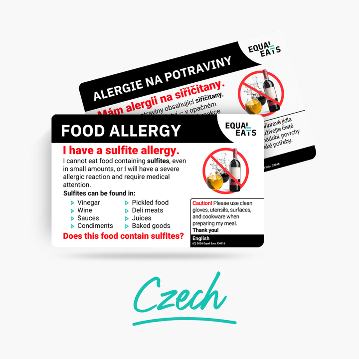 Czech Sulfite Allergy Card