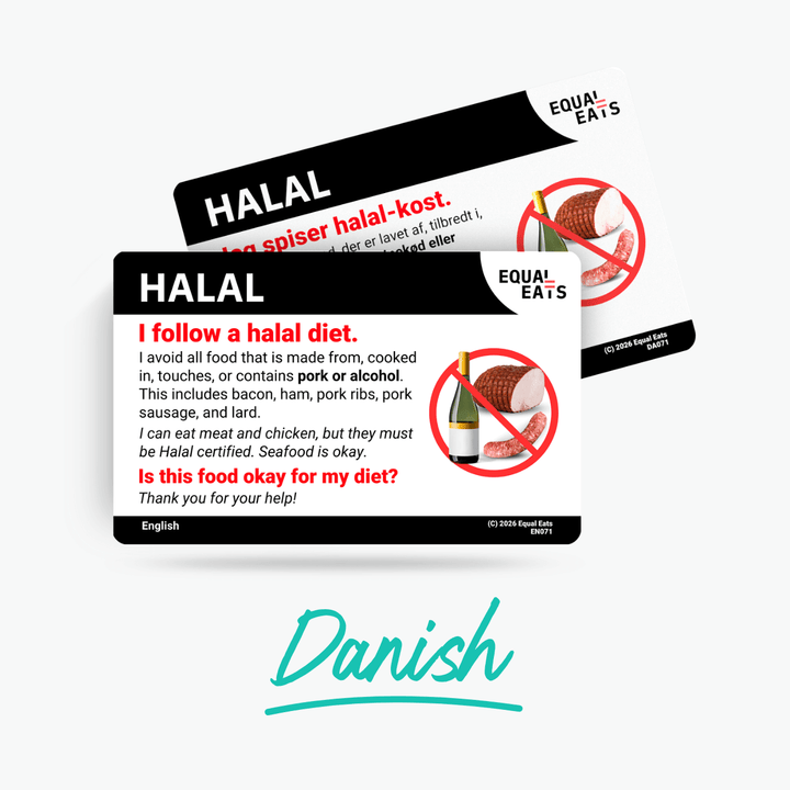 Danish Halal Diet Card
