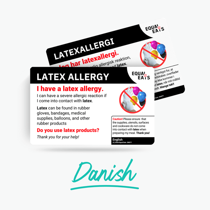 Danish Latex Allergy Card