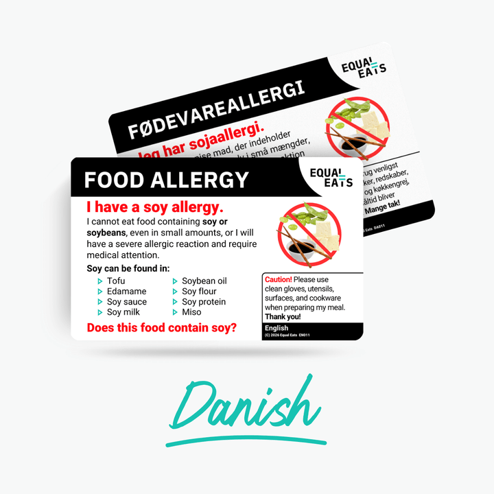 Danish Soy Allergy Card