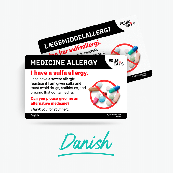 Danish Sulfa Allergy Card