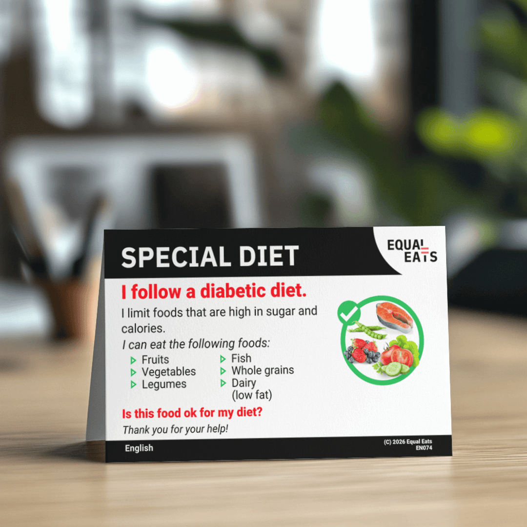 Diabetic Diet Printable Card (PDF Download)