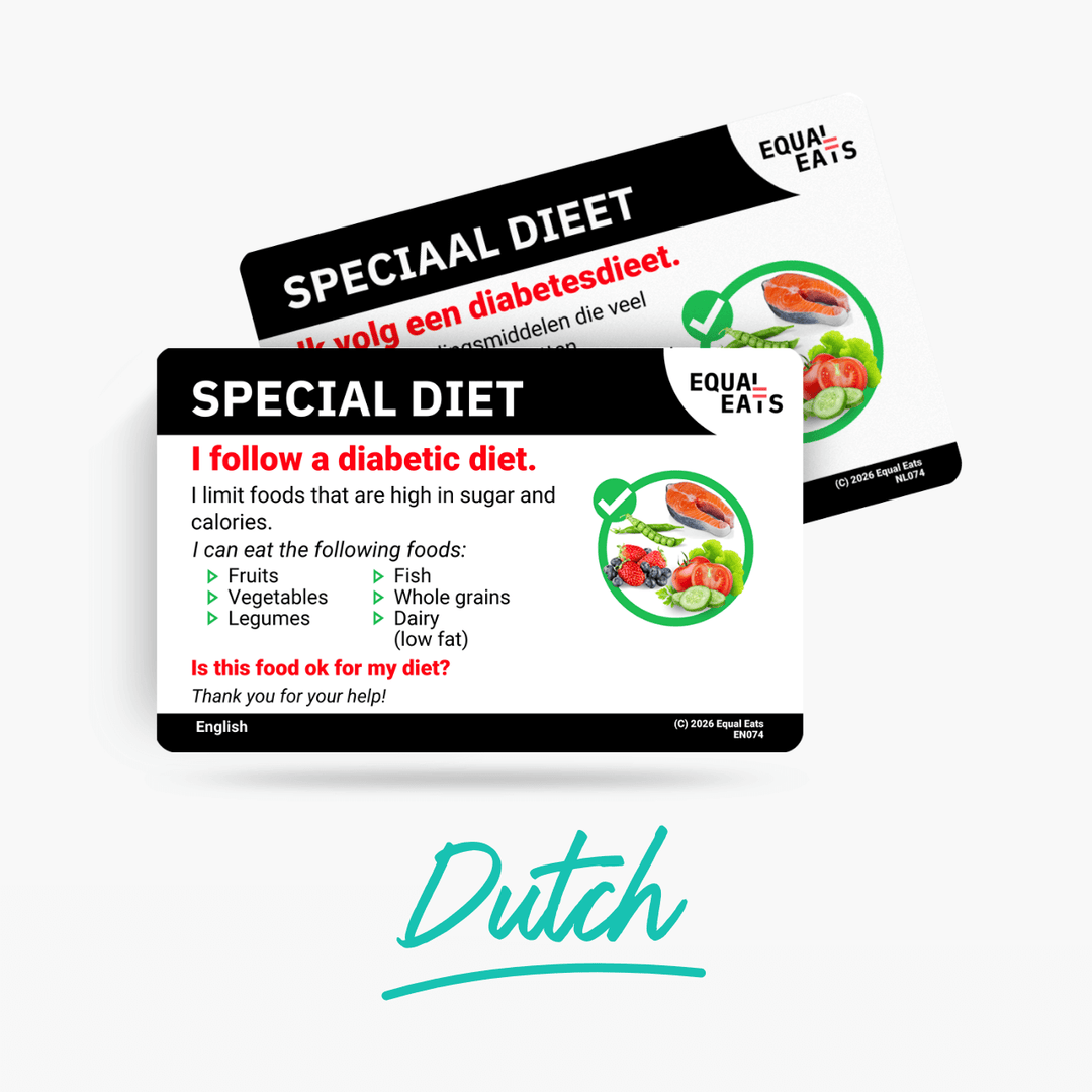 Dutch (Netherlands) Diabetic Diet Card