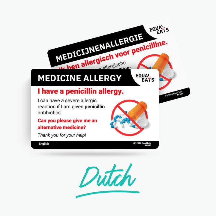 Dutch (Netherlands) Penicillin Allergy Card