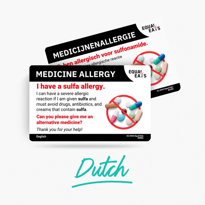 Dutch (Netherlands) Sulfa Allergy Card