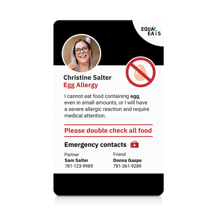 Classic Egg Allergy ID Card (EqualEats)