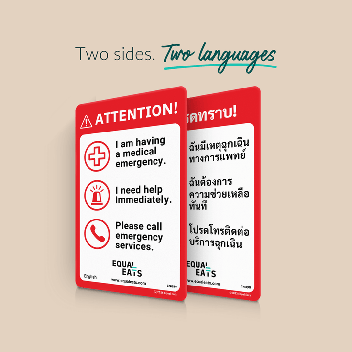 Emergency Translation Card (Plastic)