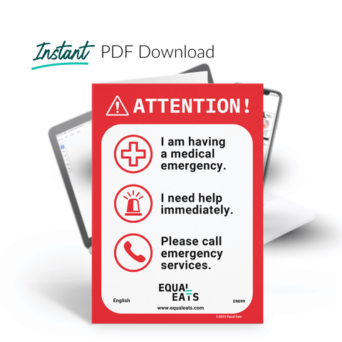 Instant PDF download of the emergency card