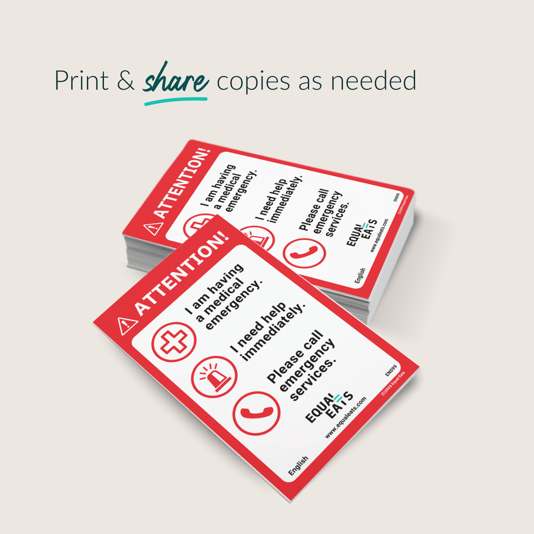 Printable Emergency Card (PDF Download)