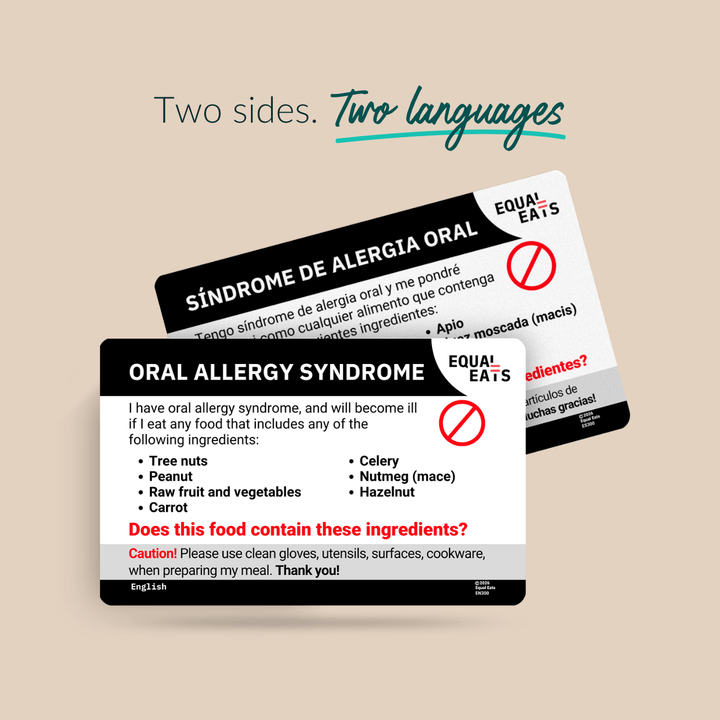 Oral Allergy Syndrome Translation Card