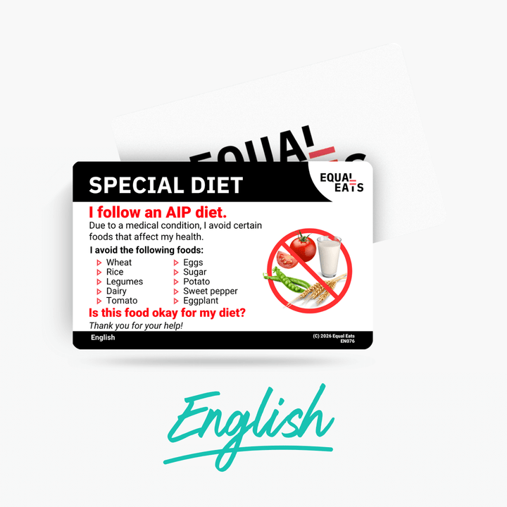English AIP Diet Card