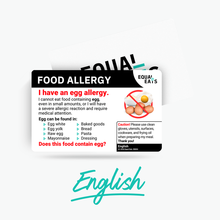 English Egg Allergy Card