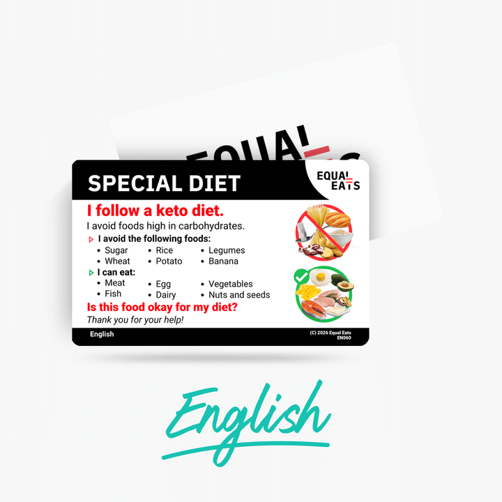 English Keto Diet Card
