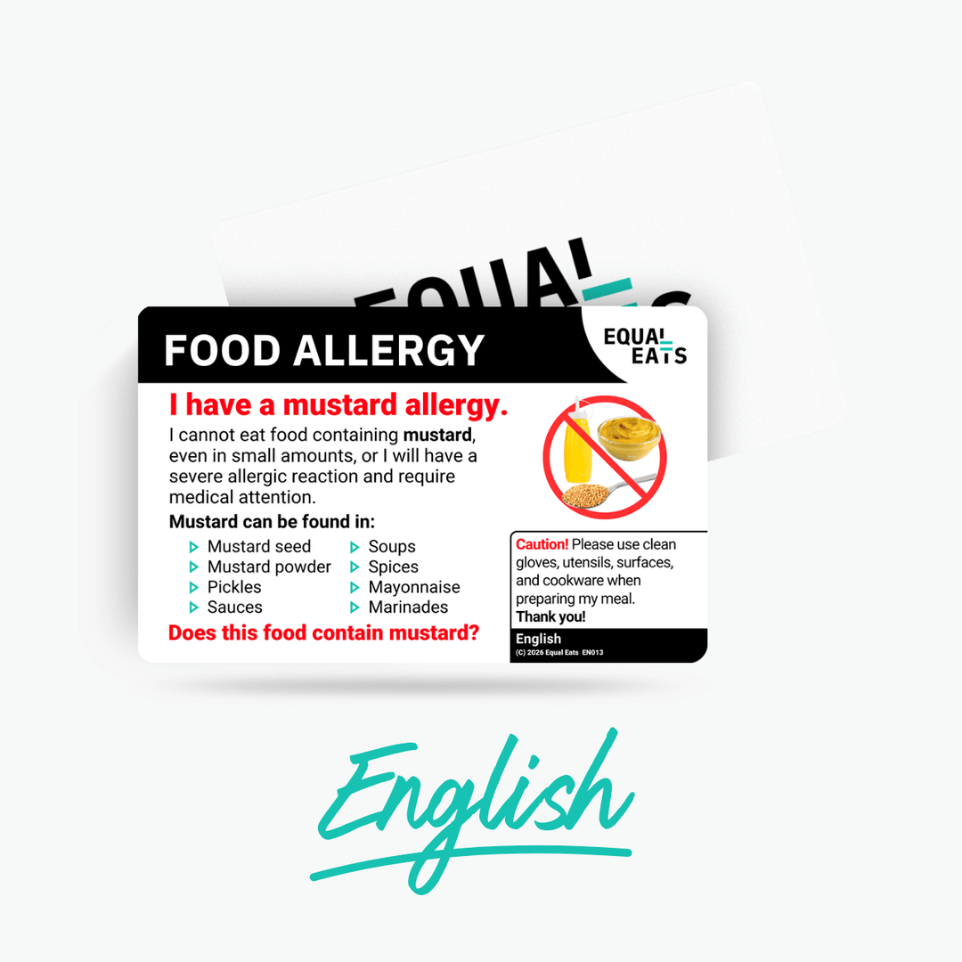 English Mustard Allergy Card