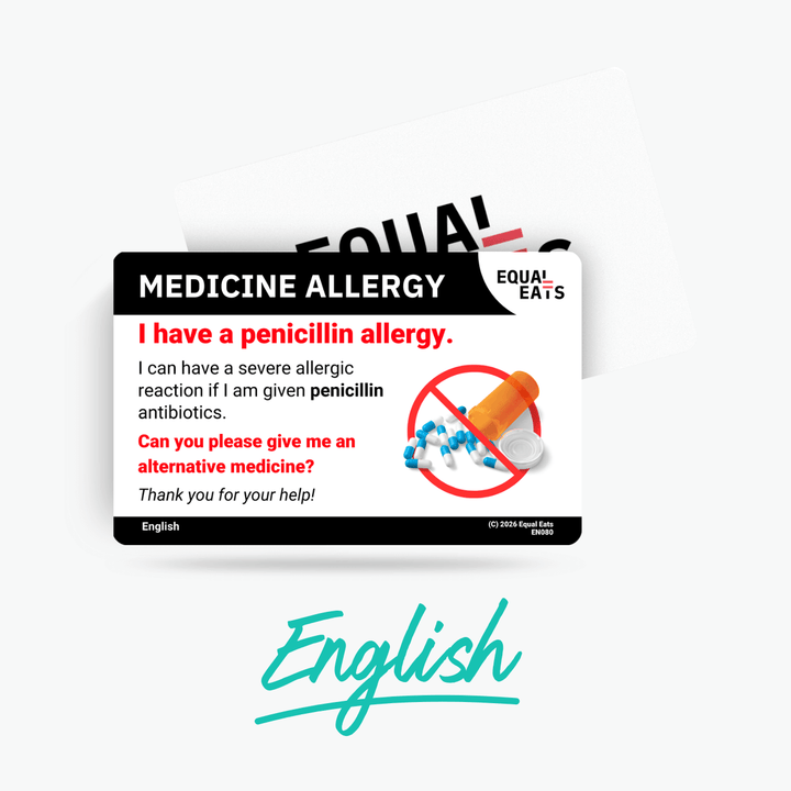 English Penicillin Allergy Card