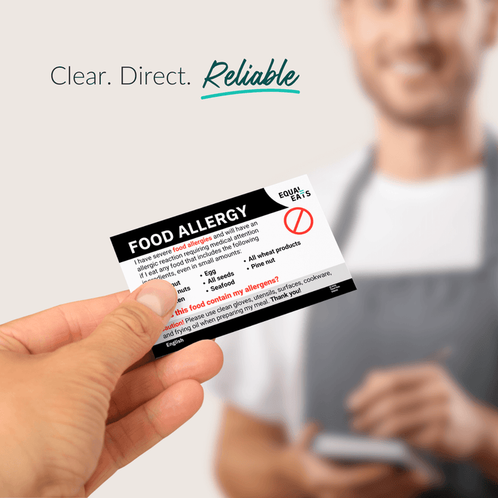 Printable Customized Food Allergy Card (PDF Download)