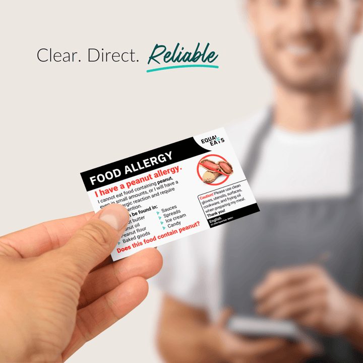 Peanut Allergy Printable Card (PDF Download)