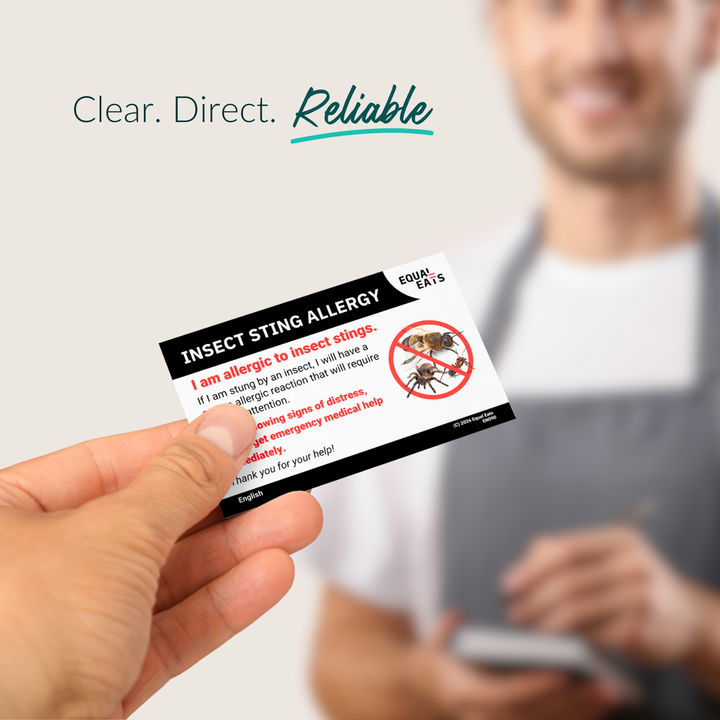 Insect Sting Allergy Printable Card (PDF Download)