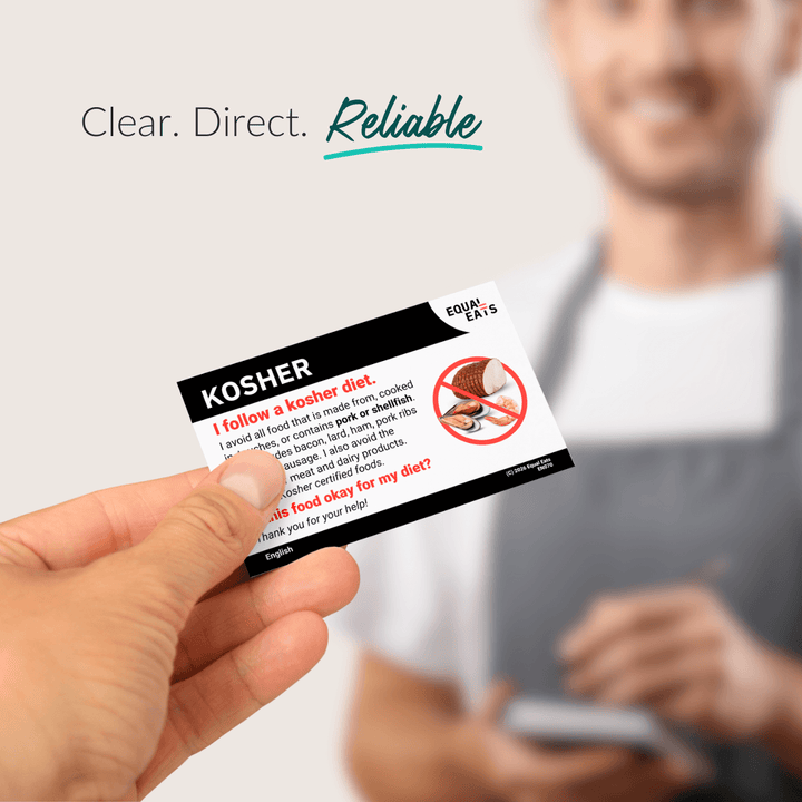 Kosher Diet Printable Card (PDF Download)