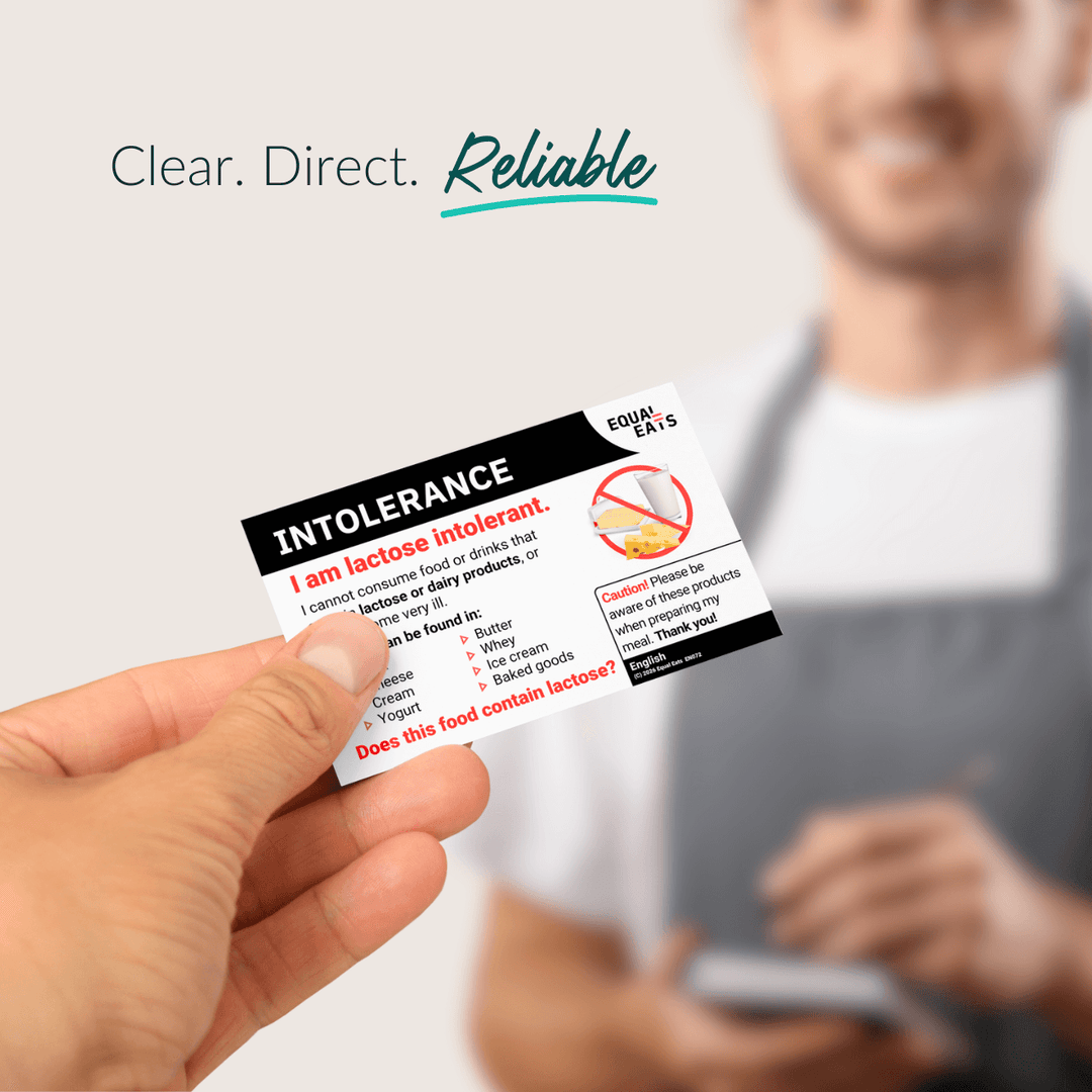 Lactose Intolerance Printable Card (PDF Download)