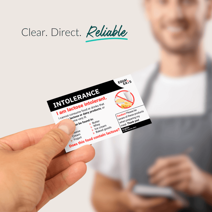 Lactose Intolerance Printable Card (PDF Download)