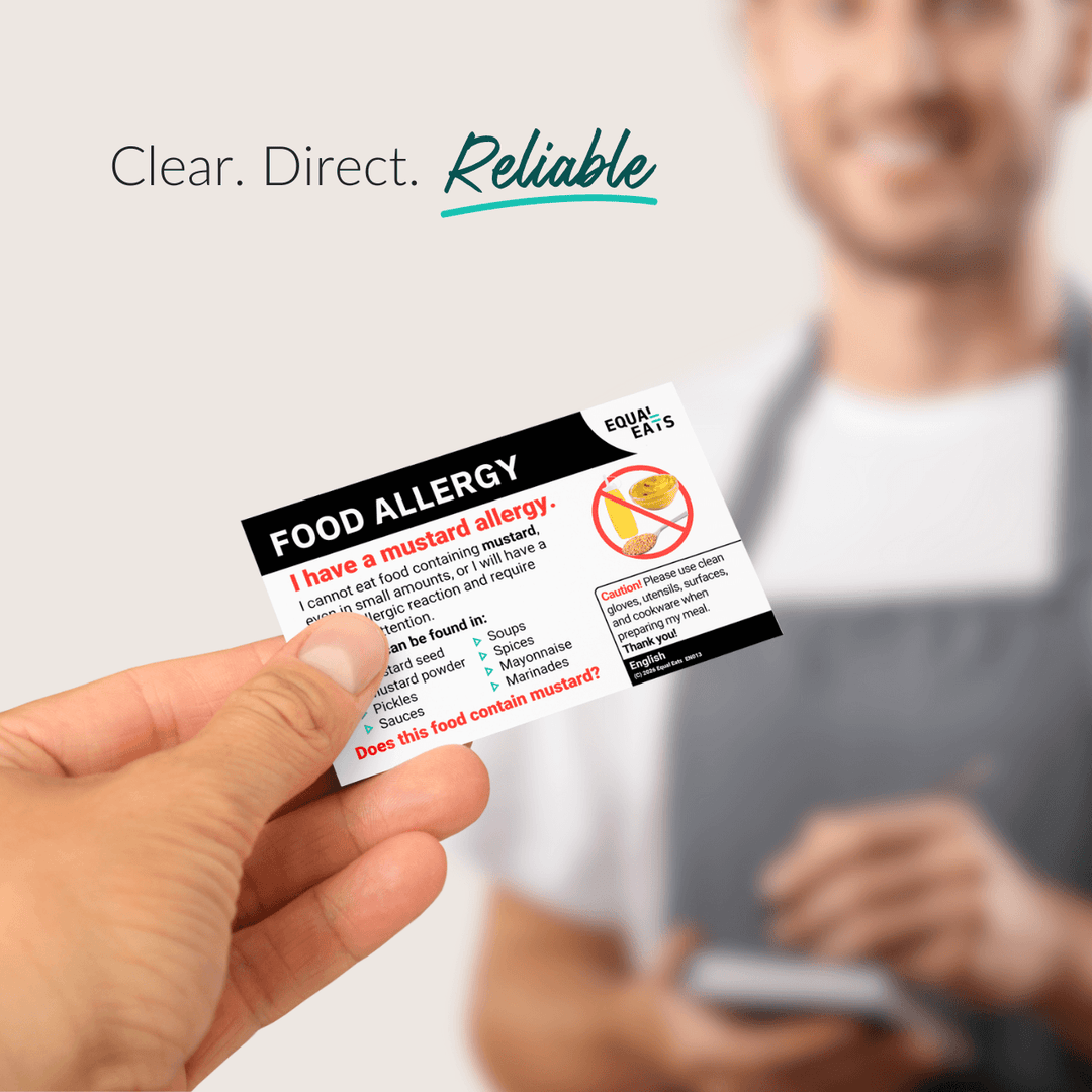 Mustard Allergy Printable Card (PDF Download)