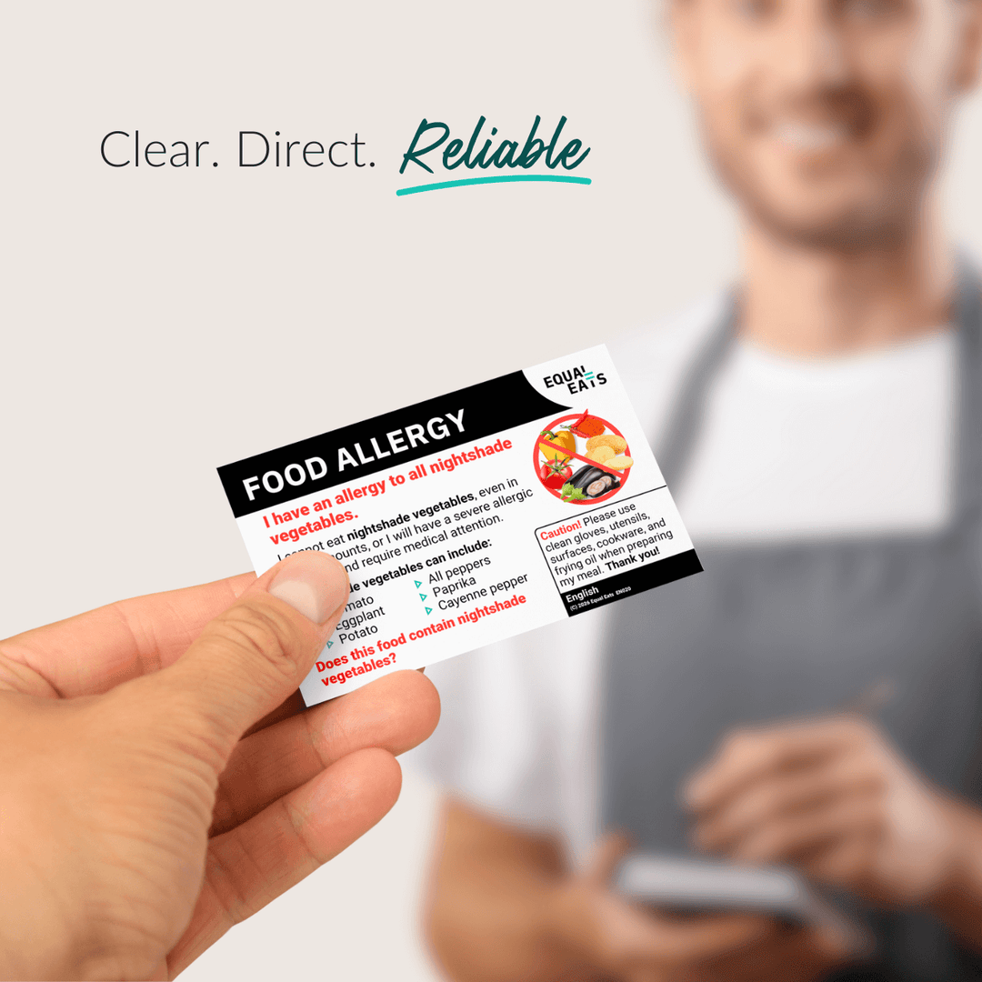 Nightshade Allergy Printable Card (PDF Download)