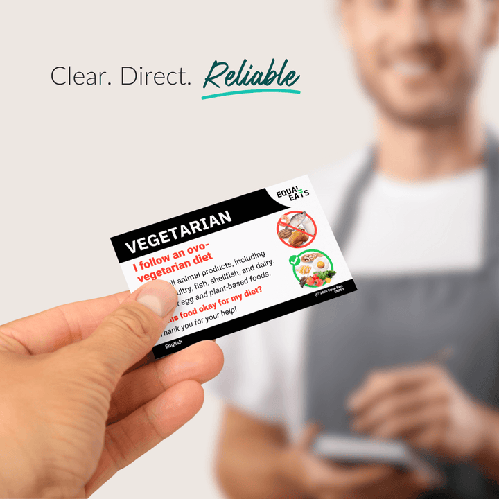Ovo Vegetarian Diet Printable Card (PDF Download)