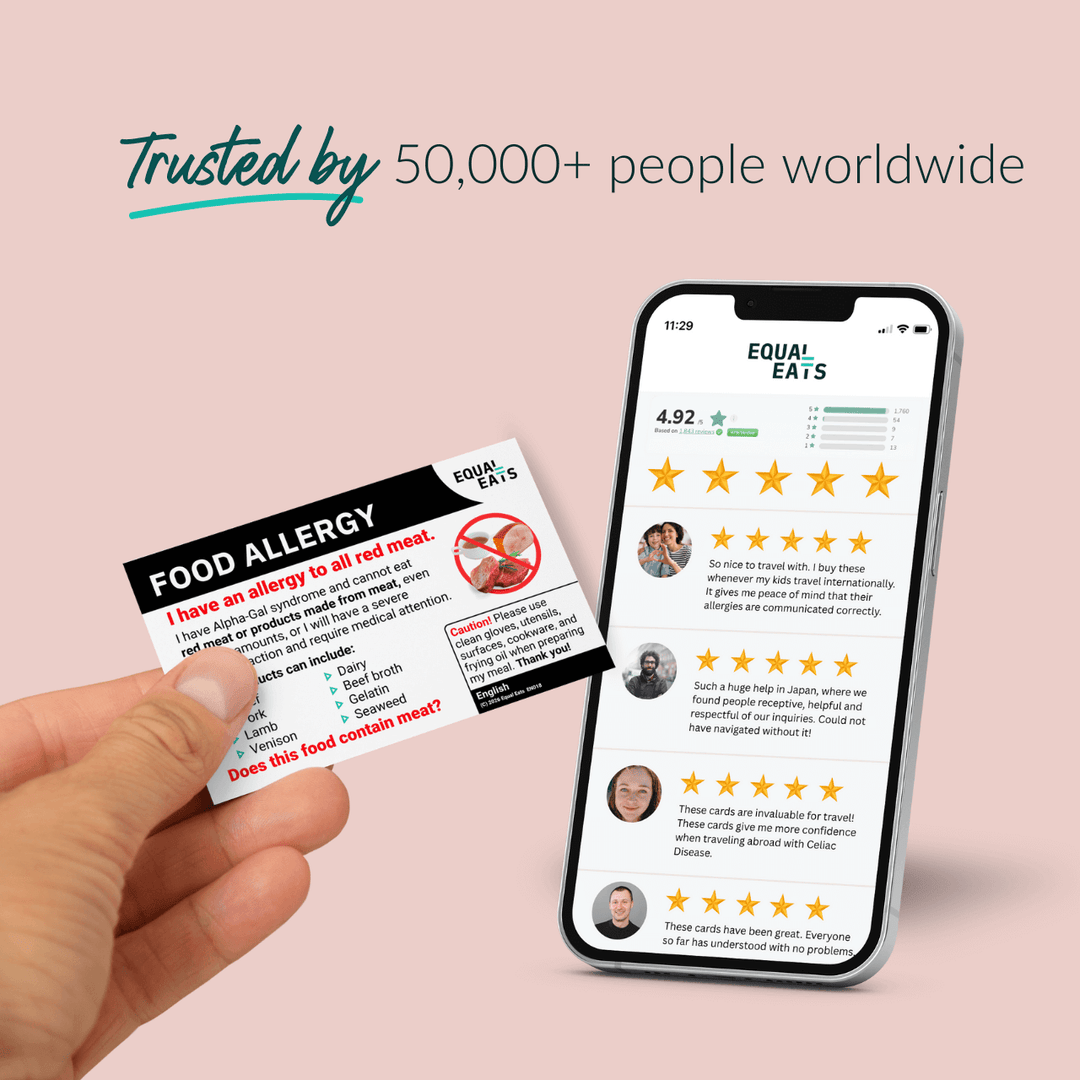 Alpha Gal Allergy Printable Card (PDF Download)