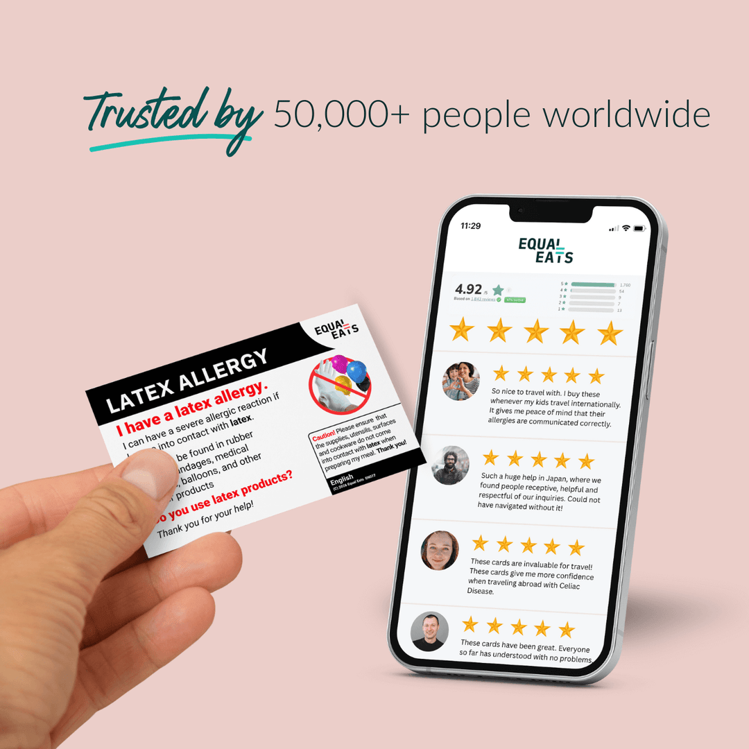 Latex Allergy Printable Card (PDF Download)