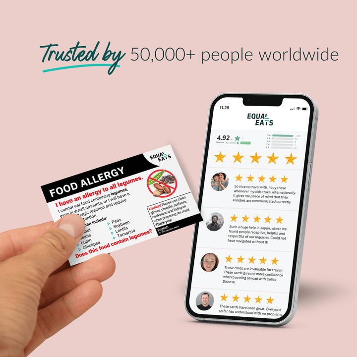 Legume Allergy Printable Card (PDF Download)