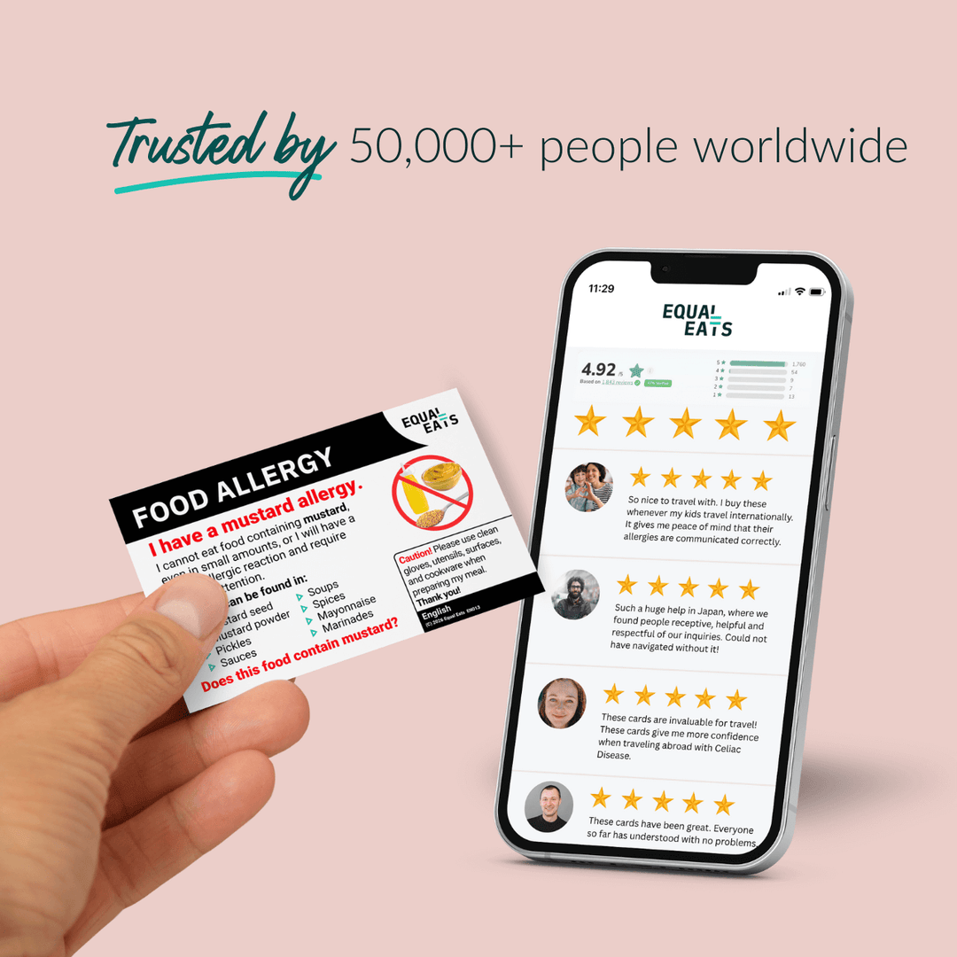 Mustard Allergy Printable Card (PDF Download)