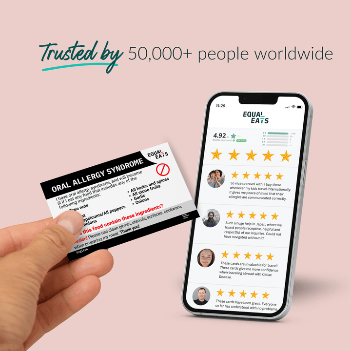 Printable Customized Oral Allergy Syndrome Card (Print at Home)