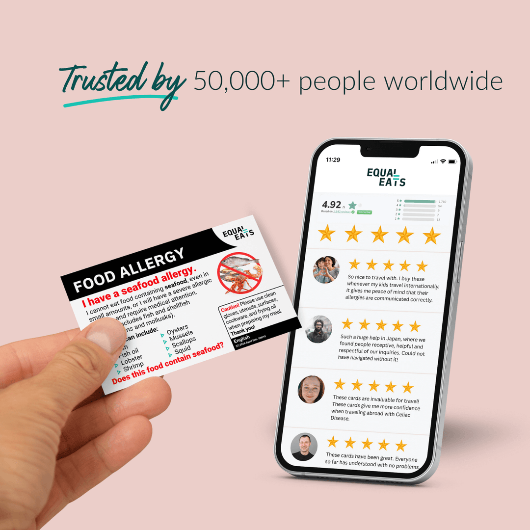 Seafood Allergy Printable Card (PDF Download)