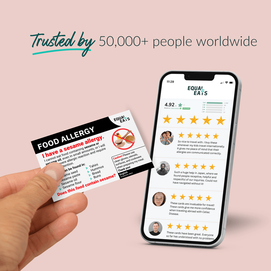 Free Sesame Allergy Card in English (Printable)