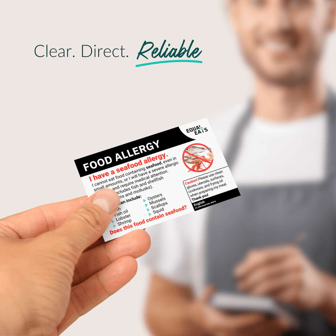 Seafood Allergy Printable Card (PDF Download)