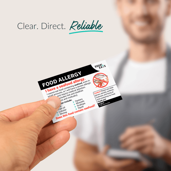 Seafood Allergy Printable Card (PDF Download)