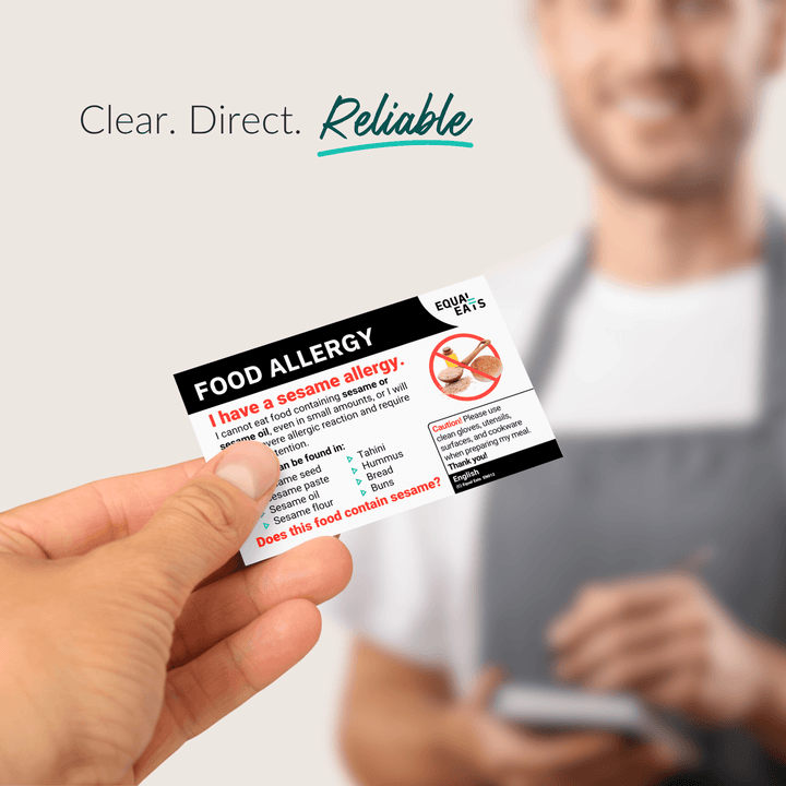 Seed Allergy Printable Card (PDF Download)