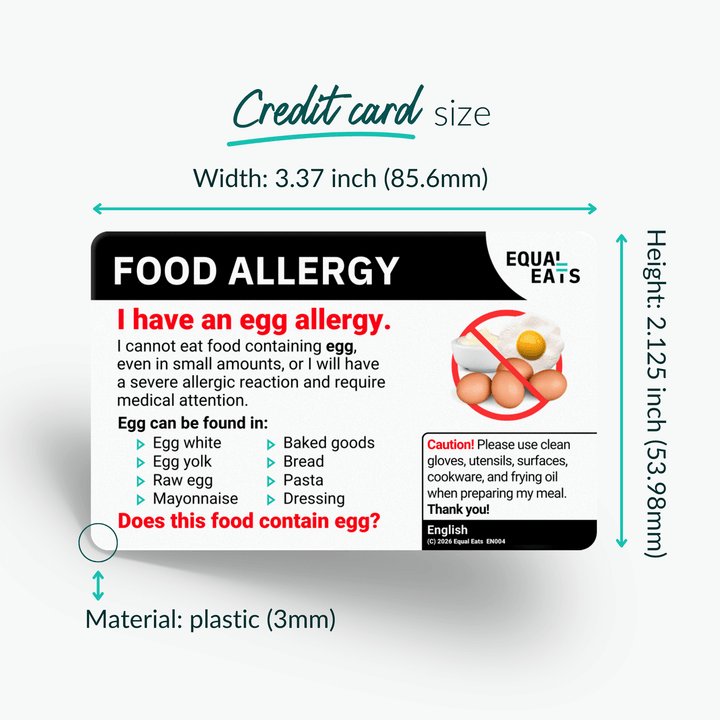 Danish Egg Allergy Card